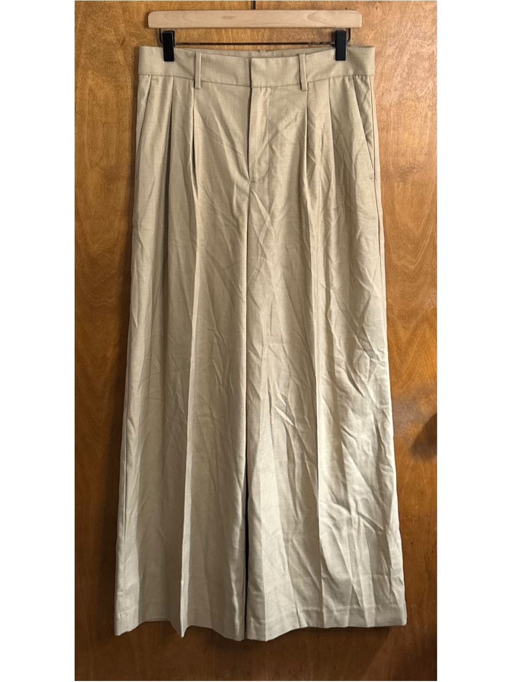 Madewell The Harlow Super Wide Leg Trousers Pants 2 Tan Office Preppy Academia